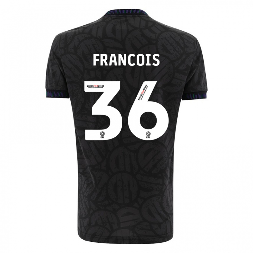 Gyermek Marlee Francois #36 Fekete Idegenbeli Jersey 2023/24 Mez Póló Ing