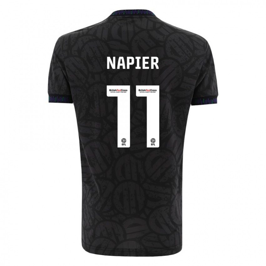 Gyermek Jamie-Lee Napier #11 Fekete Idegenbeli Jersey 2023/24 Mez Póló Ing