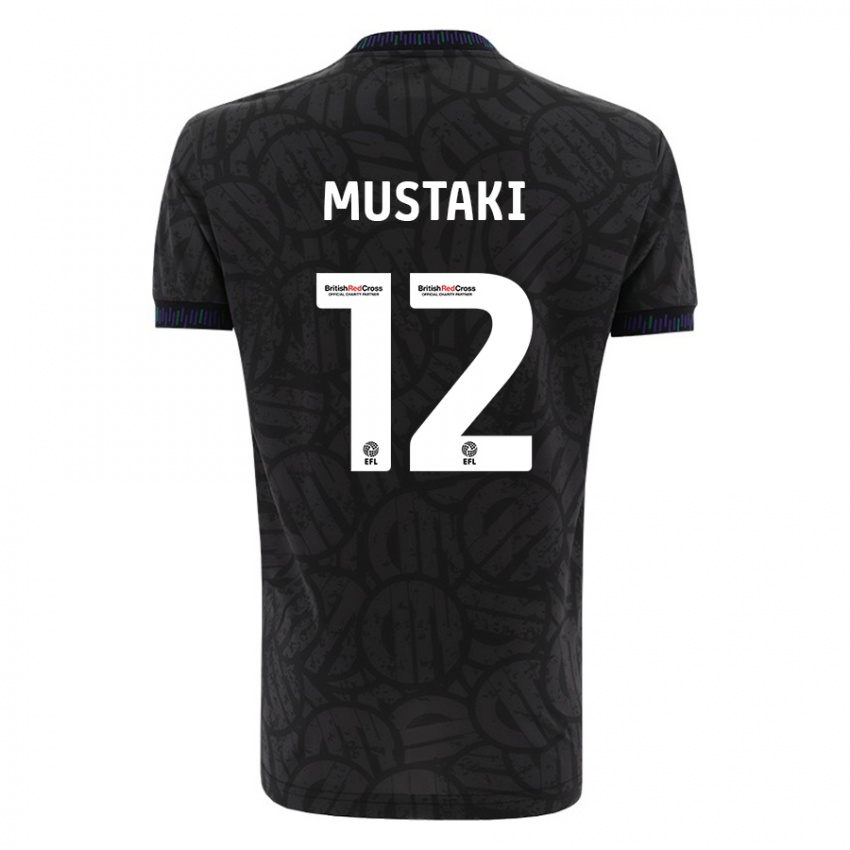 Gyermek Chloe Mustaki #12 Fekete Idegenbeli Jersey 2023/24 Mez Póló Ing