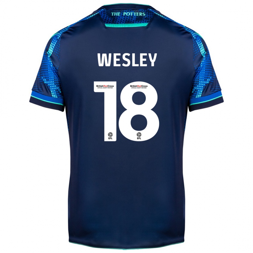 Gyermek Wesley Moraes #18 Haditengerészet Idegenbeli Jersey 2023/24 Mez Póló Ing