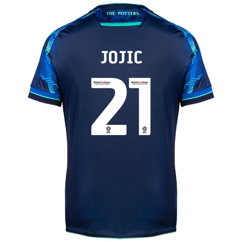 Gyermek Nikola Jojic #21 Haditengerészet Idegenbeli Jersey 2023/24 Mez Póló Ing