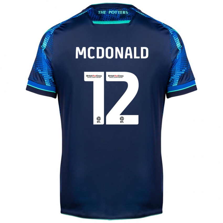 Gyermek Kayleigh Mcdonald #12 Haditengerészet Idegenbeli Jersey 2023/24 Mez Póló Ing