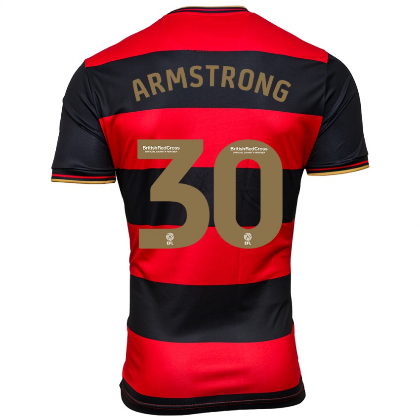 Gyermek Sinclair Armstrong #30 Fekete Piros Idegenbeli Jersey 2023/24 Mez Póló Ing