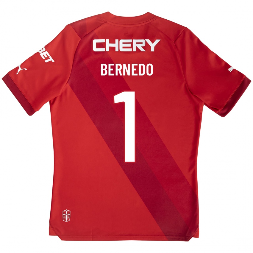 Gyermek Vicente Bernedo #1 Piros Idegenbeli Jersey 2023/24 Mez Póló Ing