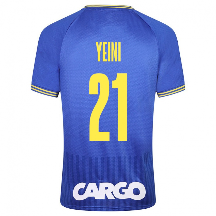 Gyermek Sheran Yeini #21 Kék Idegenbeli Jersey 2023/24 Mez Póló Ing