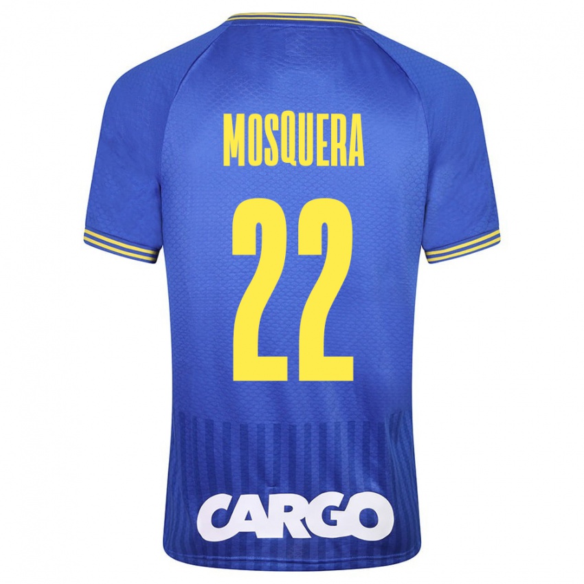 Gyermek Orlando Mosquera #22 Kék Idegenbeli Jersey 2023/24 Mez Póló Ing