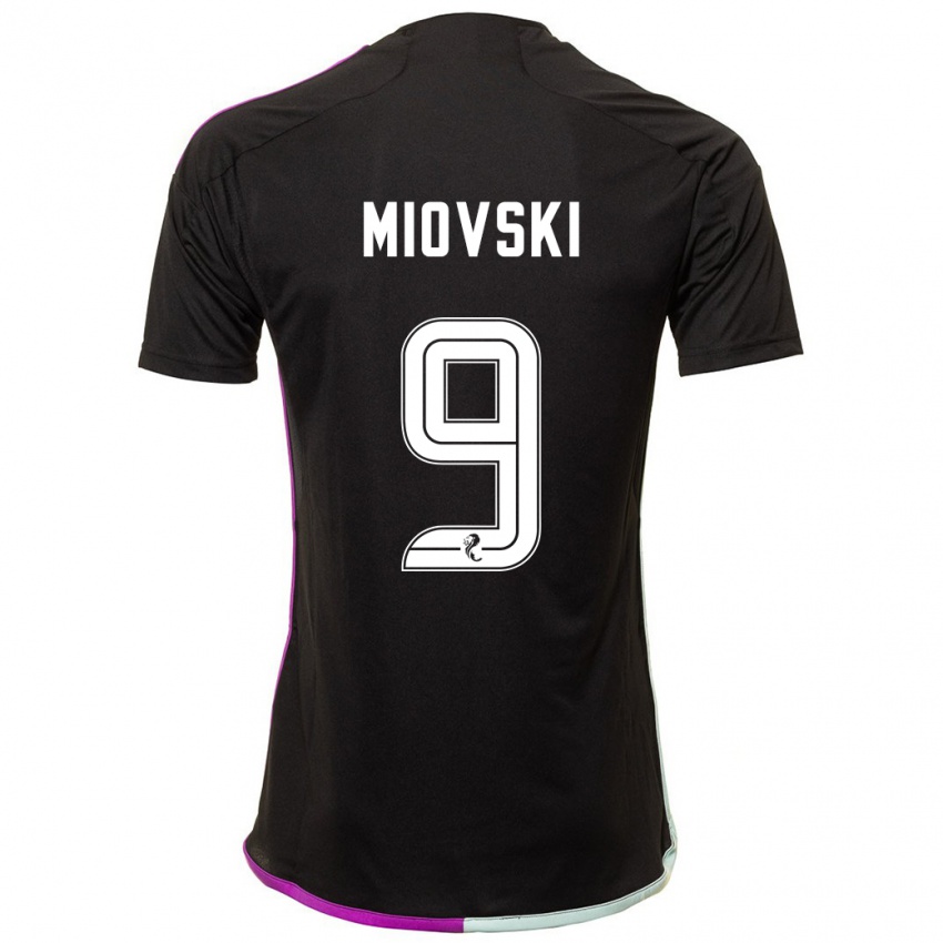 Gyermek Bojan Miovski #9 Fekete Idegenbeli Jersey 2023/24 Mez Póló Ing