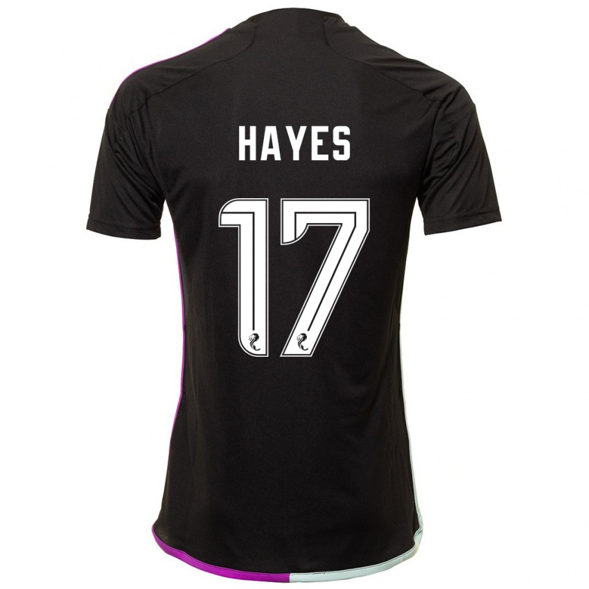 Gyermek Jonny Hayes #17 Fekete Idegenbeli Jersey 2023/24 Mez Póló Ing