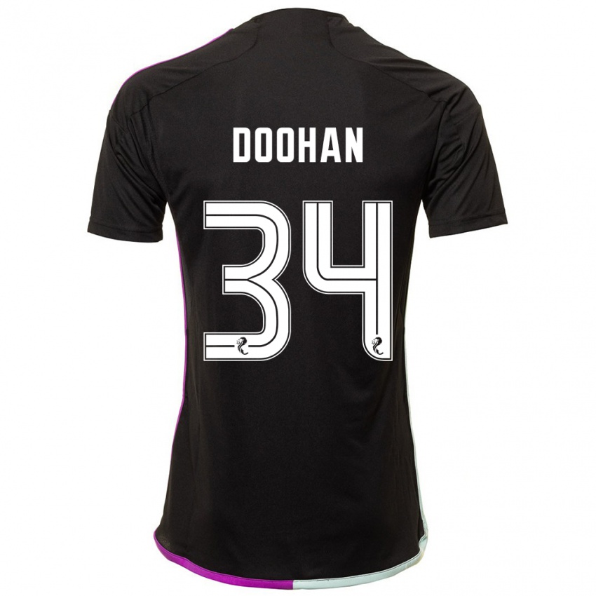 Gyermek Ross Doohan #34 Fekete Idegenbeli Jersey 2023/24 Mez Póló Ing