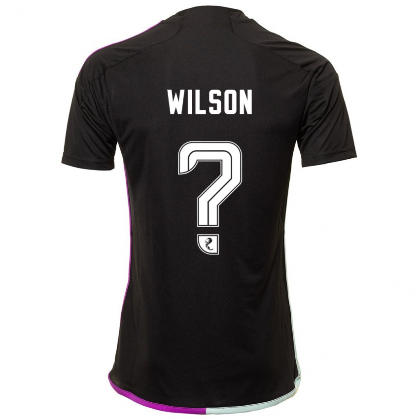 Gyermek Cameron Wilson #0 Fekete Idegenbeli Jersey 2023/24 Mez Póló Ing