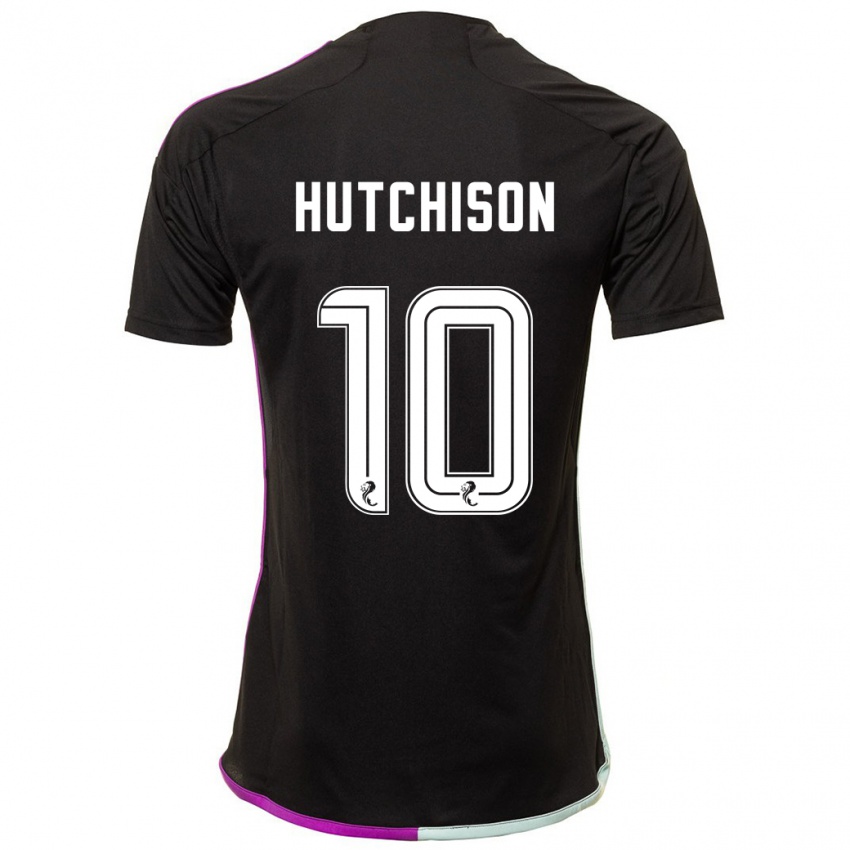 Gyermek Bayley Hutchison #10 Fekete Idegenbeli Jersey 2023/24 Mez Póló Ing