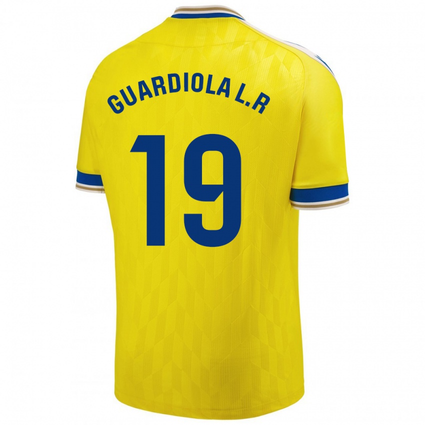 Férfi Sergi Guardiola #19 Sárga Hazai Jersey 2023/24 Mez Póló Ing