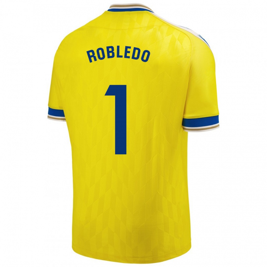 Férfi Robledo #1 Sárga Hazai Jersey 2023/24 Mez Póló Ing