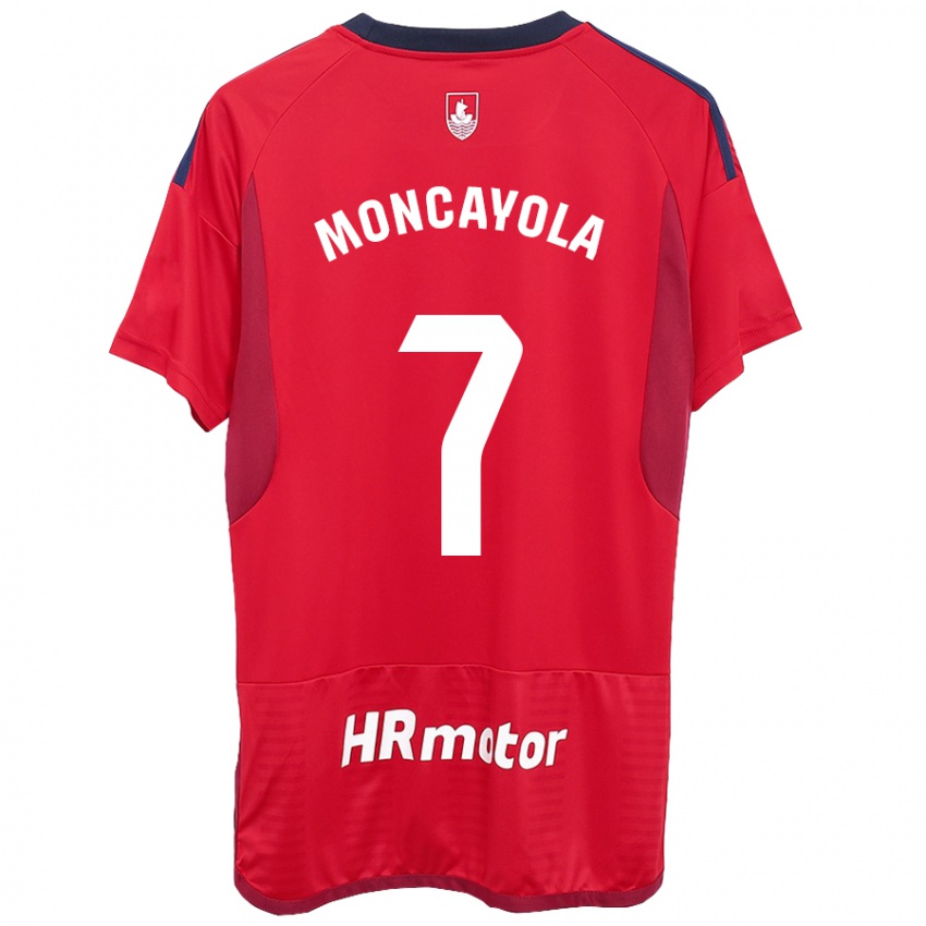 Férfi Jon Moncayola #7 Piros Hazai Jersey 2023/24 Mez Póló Ing