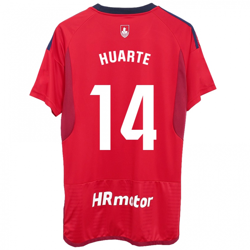 Férfi Xabi Huarte #14 Piros Hazai Jersey 2023/24 Mez Póló Ing