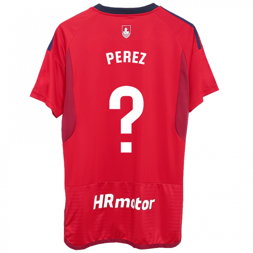 Férfi Bruno Perez #0 Piros Hazai Jersey 2023/24 Mez Póló Ing