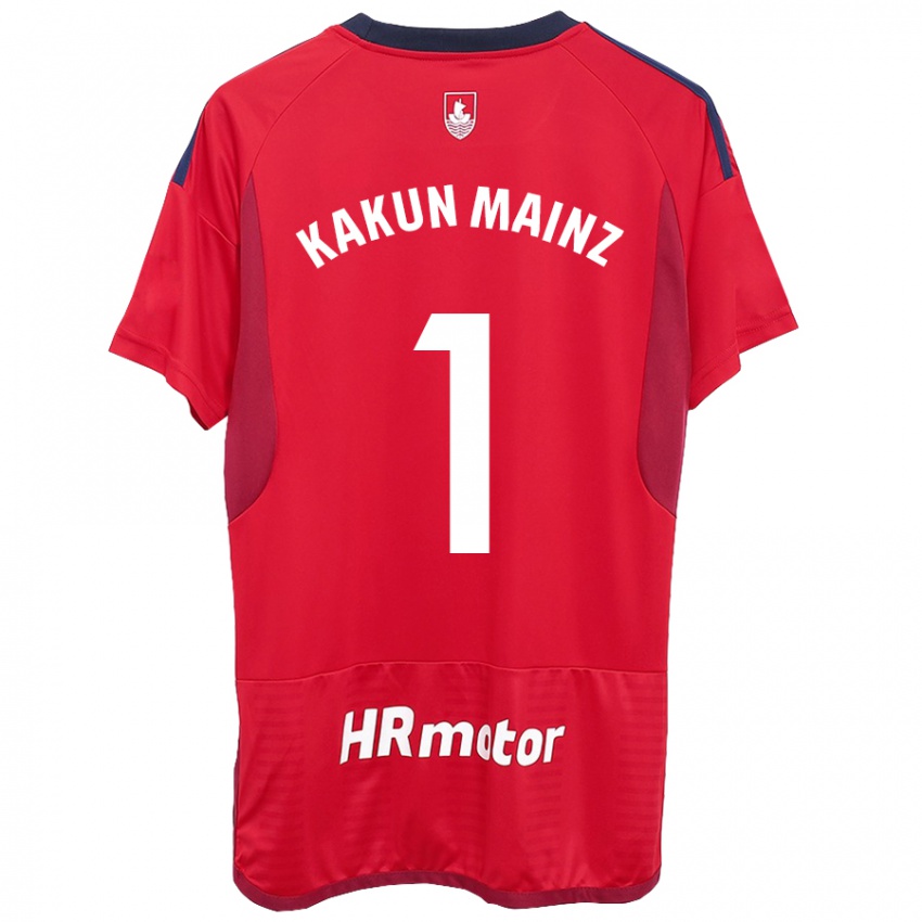 Férfi Kakun Mainz #1 Piros Hazai Jersey 2023/24 Mez Póló Ing