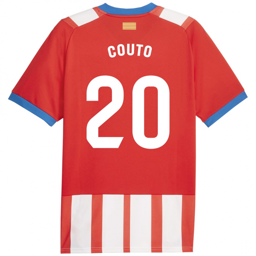 Férfi Yan Couto #20 Piros Fehér Hazai Jersey 2023/24 Mez Póló Ing