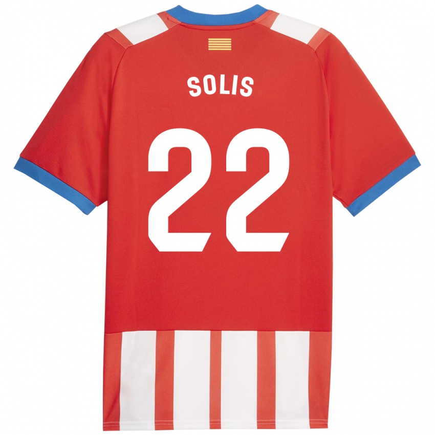 Férfi Jhon Solís #22 Piros Fehér Hazai Jersey 2023/24 Mez Póló Ing