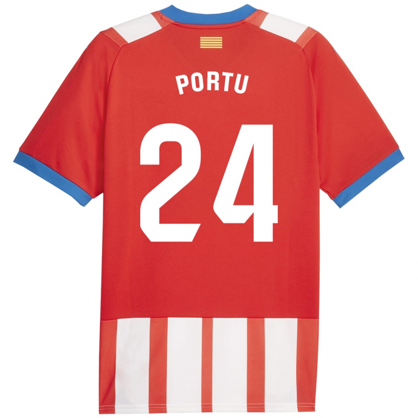 Férfi Portu #24 Piros Fehér Hazai Jersey 2023/24 Mez Póló Ing