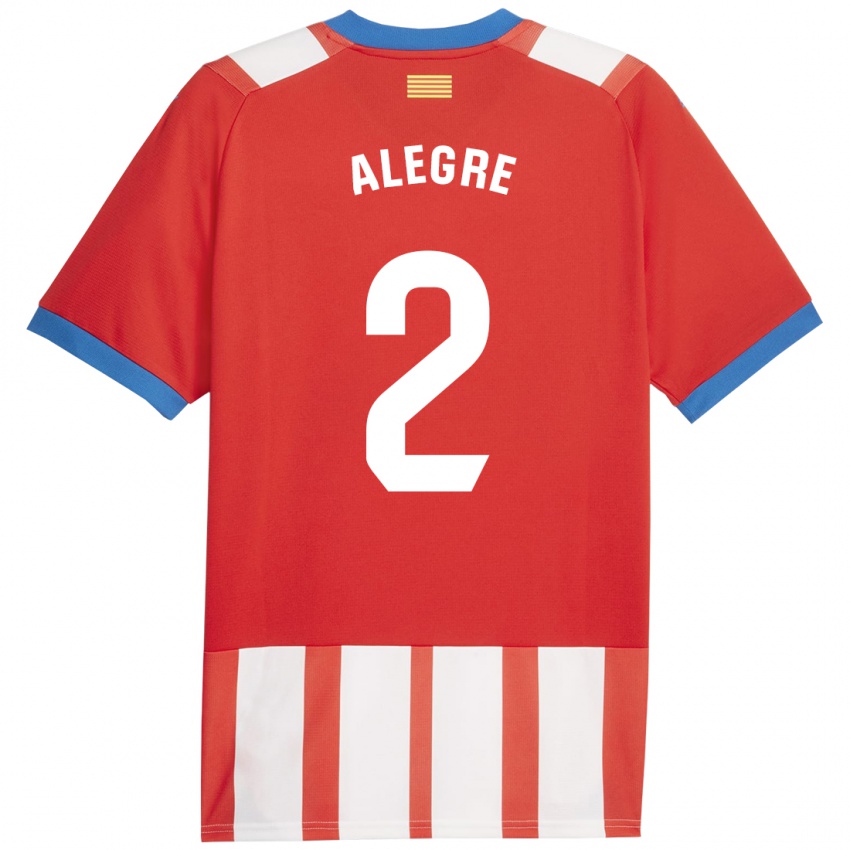 Férfi Marc Alegre #2 Piros Fehér Hazai Jersey 2023/24 Mez Póló Ing