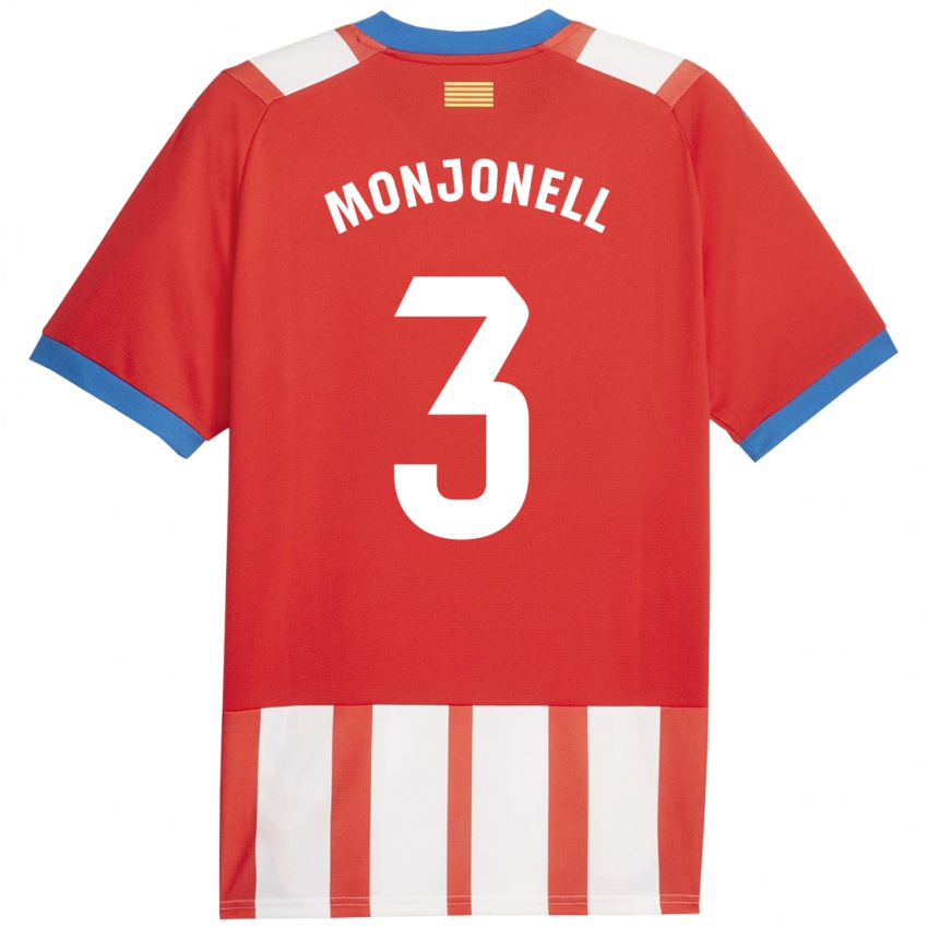 Férfi Eric Monjonell #3 Piros Fehér Hazai Jersey 2023/24 Mez Póló Ing