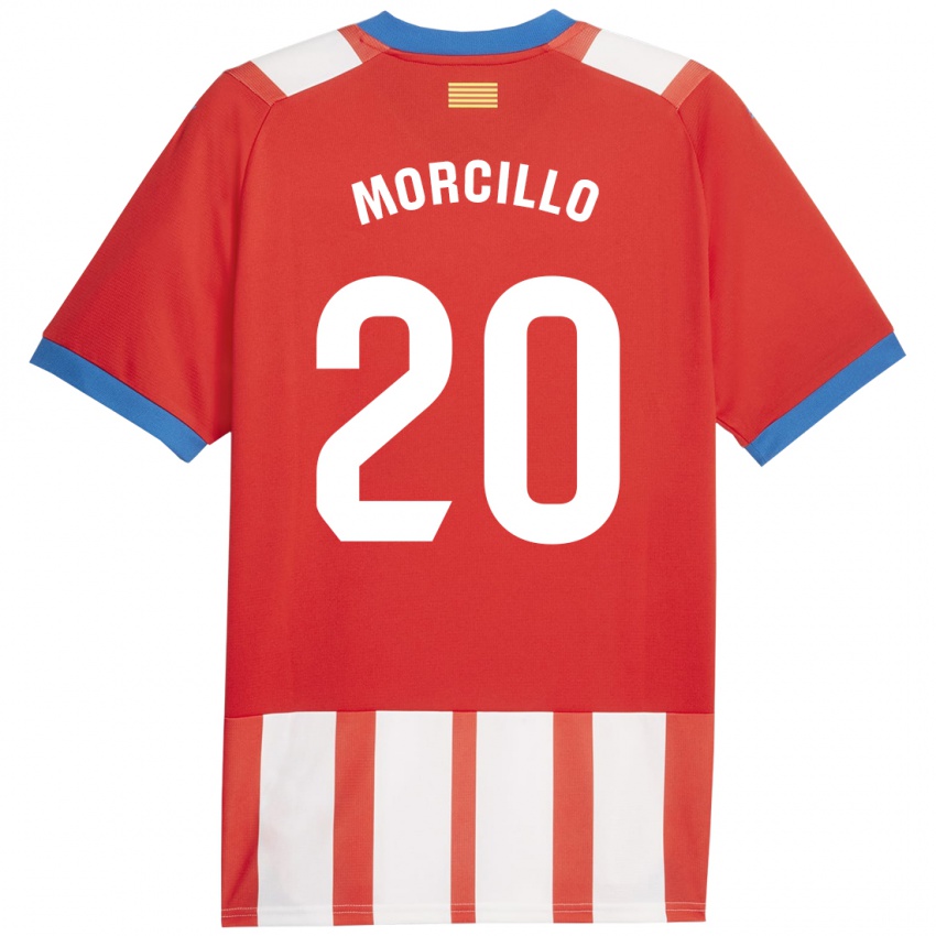 Férfi Luis Morcillo #20 Piros Fehér Hazai Jersey 2023/24 Mez Póló Ing