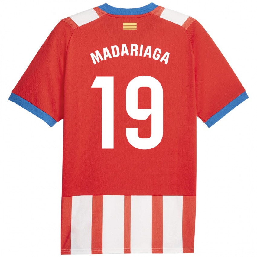 Férfi Génesis Madariaga #19 Piros Fehér Hazai Jersey 2023/24 Mez Póló Ing