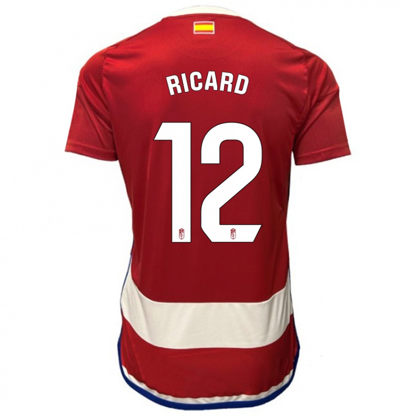 Férfi Ricard Sanchez #12 Piros Hazai Jersey 2023/24 Mez Póló Ing