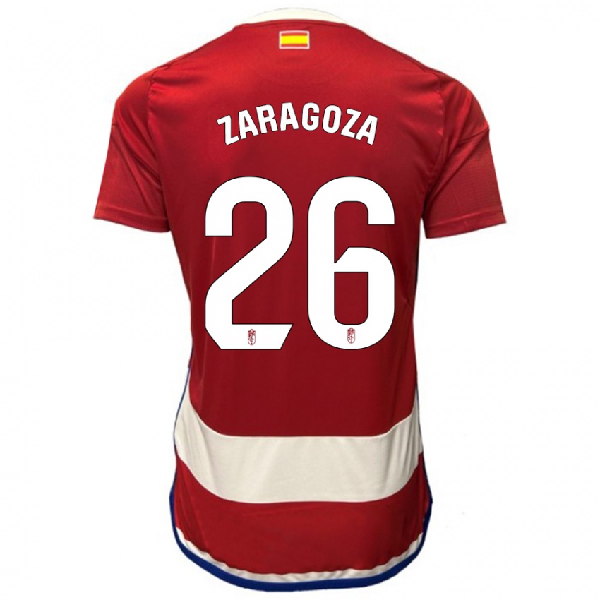 Férfi Bryan Zaragoza #26 Piros Hazai Jersey 2023/24 Mez Póló Ing