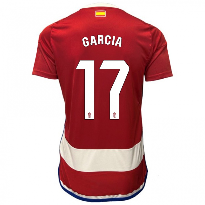 Férfi Naima García #17 Piros Hazai Jersey 2023/24 Mez Póló Ing