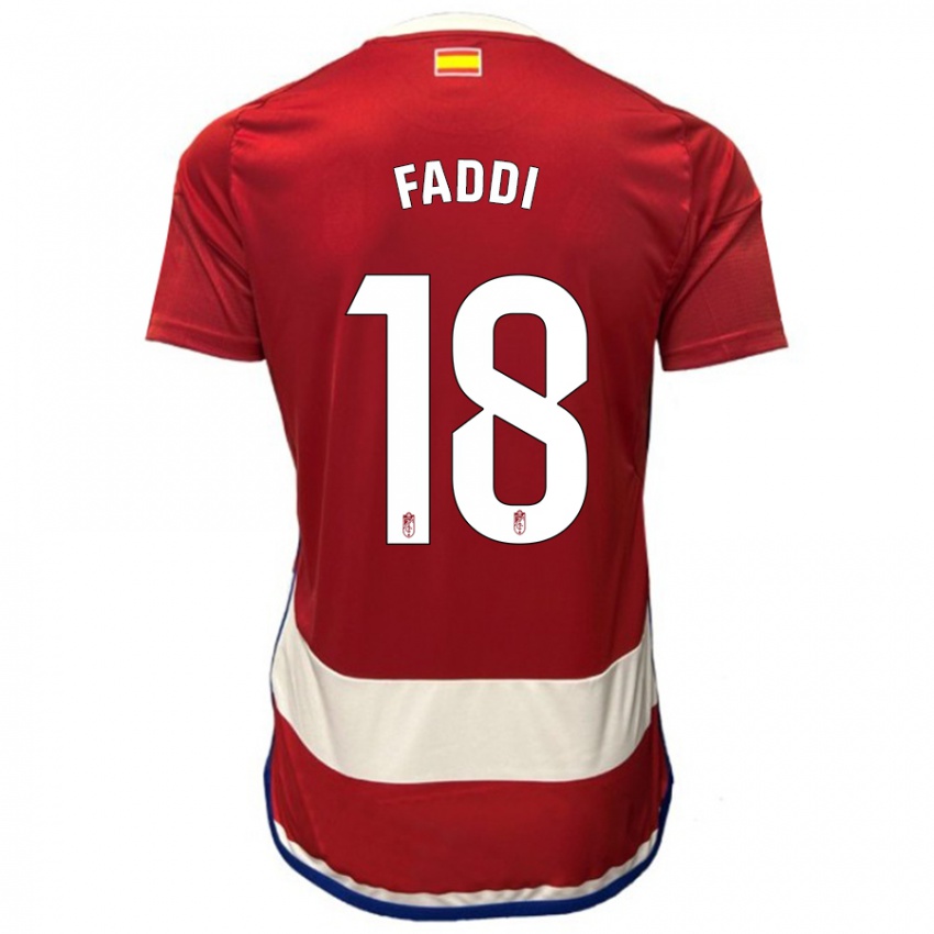 Férfi Inés Faddi #18 Piros Hazai Jersey 2023/24 Mez Póló Ing