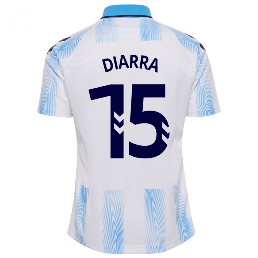 Férfi Moussa Diarra #15 Fehér Kék Hazai Jersey 2023/24 Mez Póló Ing