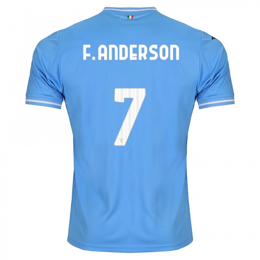 Férfi Felipe Anderson #7 Kék Hazai Jersey 2023/24 Mez Póló Ing