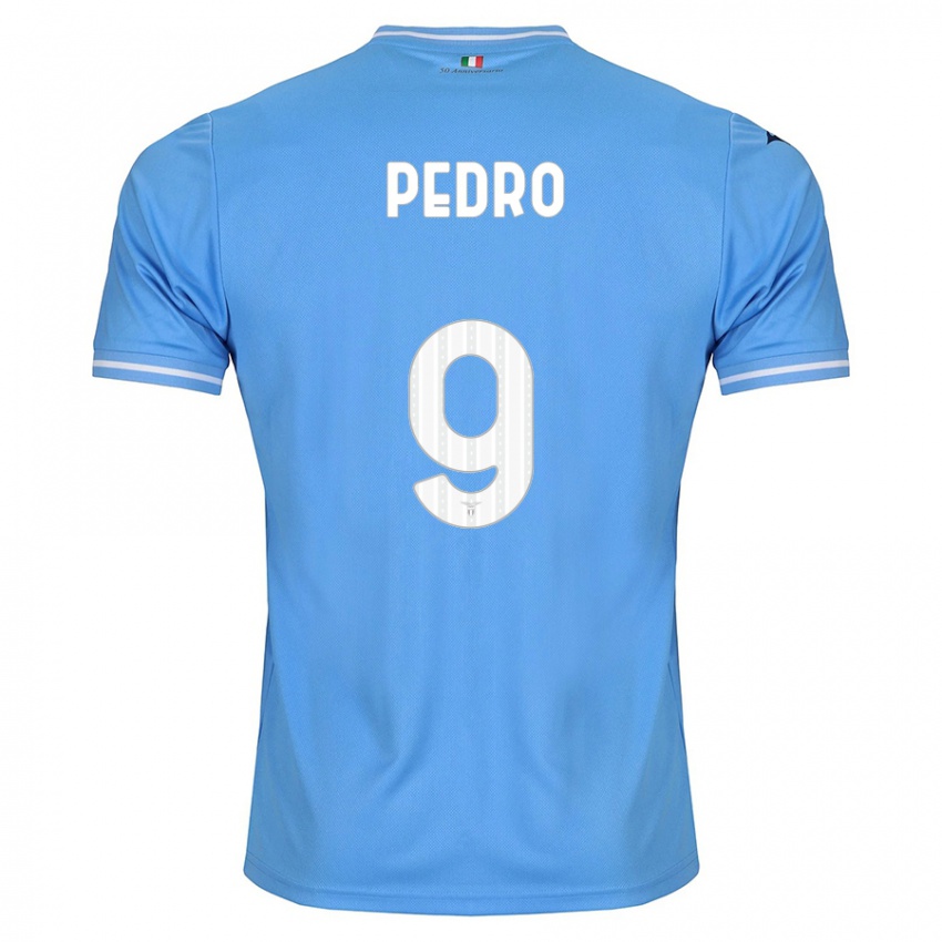 Férfi Pedro #9 Kék Hazai Jersey 2023/24 Mez Póló Ing