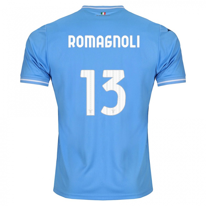 Férfi Alessio Romagnoli #13 Kék Hazai Jersey 2023/24 Mez Póló Ing