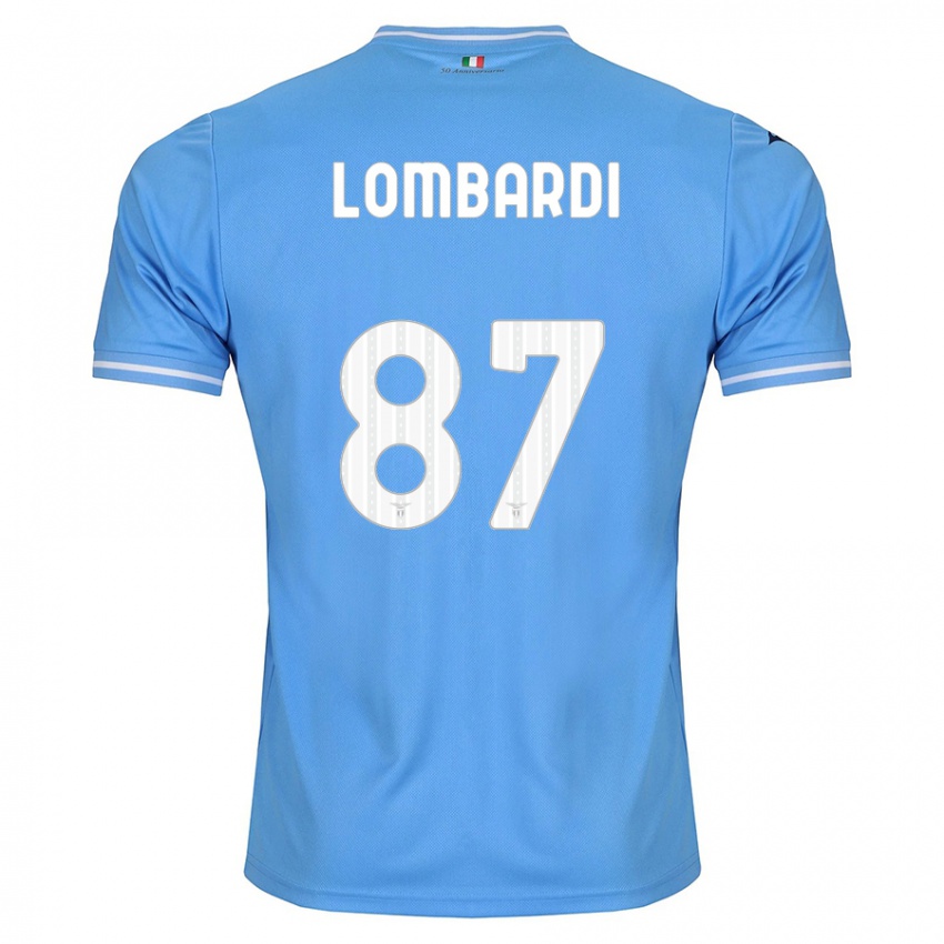 Férfi Cristiano Lombardi #87 Kék Hazai Jersey 2023/24 Mez Póló Ing