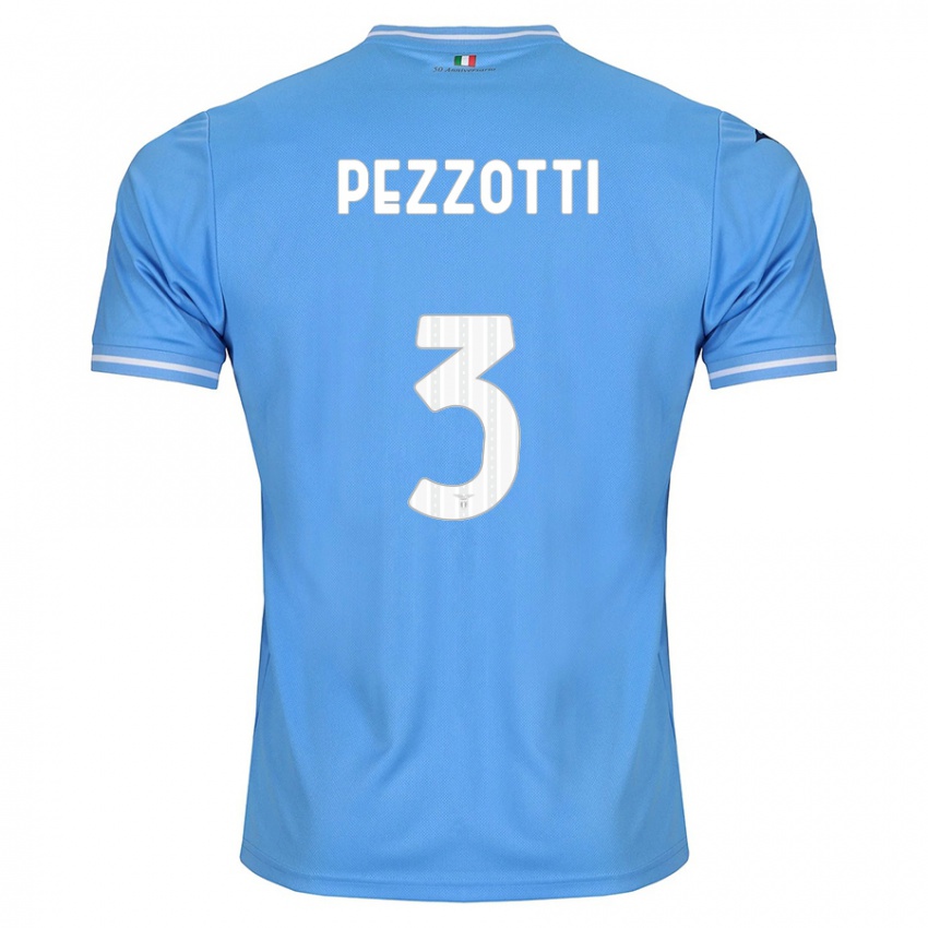 Férfi Arianna Pezzotti #3 Kék Hazai Jersey 2023/24 Mez Póló Ing