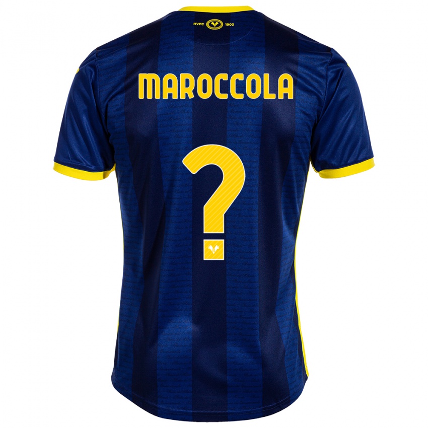 Férfi Francesco Maroccola #0 Haditengerészet Hazai Jersey 2023/24 Mez Póló Ing