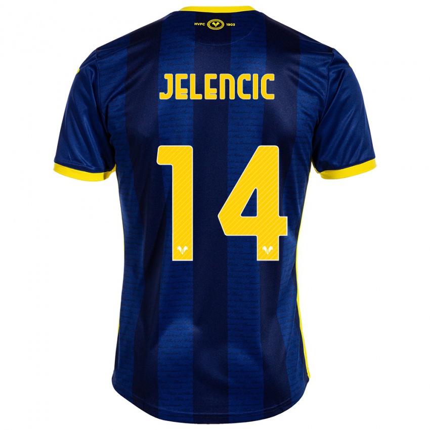 Férfi Ana Jelencic #14 Haditengerészet Hazai Jersey 2023/24 Mez Póló Ing