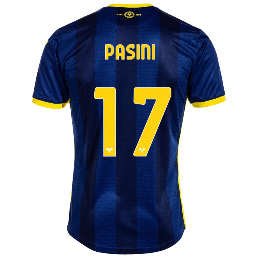 Férfi Veronica Pasini #17 Haditengerészet Hazai Jersey 2023/24 Mez Póló Ing