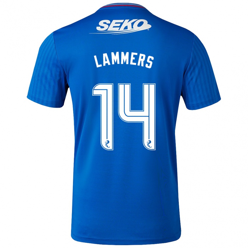 Férfi Sam Lammers #14 Kék Hazai Jersey 2023/24 Mez Póló Ing
