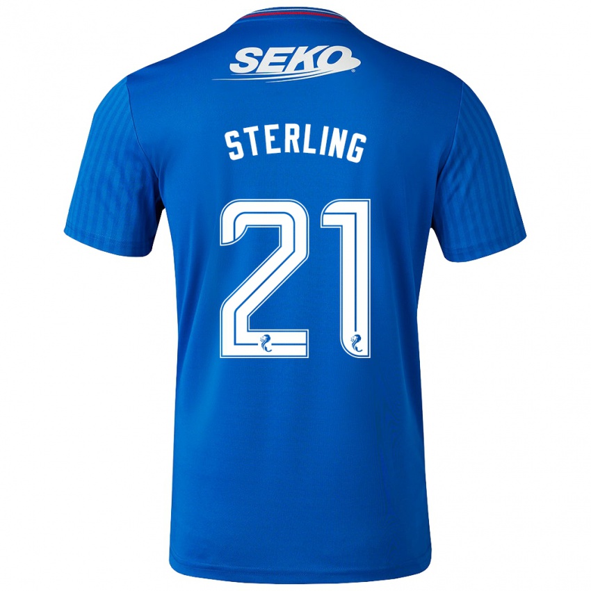 Férfi Dujon Sterling #21 Kék Hazai Jersey 2023/24 Mez Póló Ing