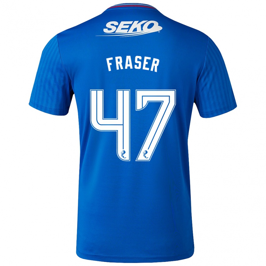 Férfi Robbie Fraser #47 Kék Hazai Jersey 2023/24 Mez Póló Ing
