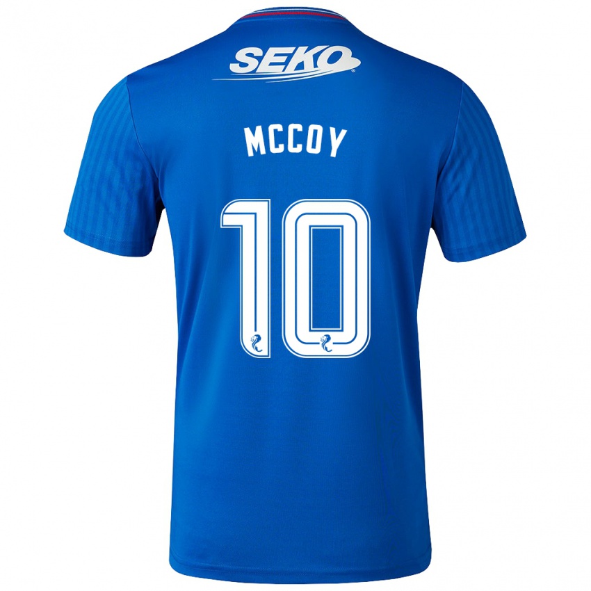 Férfi Kayla Mccoy #10 Kék Hazai Jersey 2023/24 Mez Póló Ing