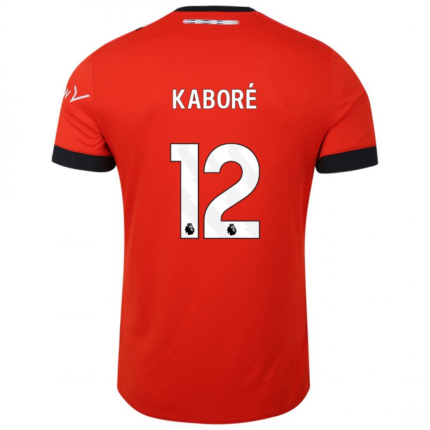 Férfi Issa Kabore #12 Piros Hazai Jersey 2023/24 Mez Póló Ing