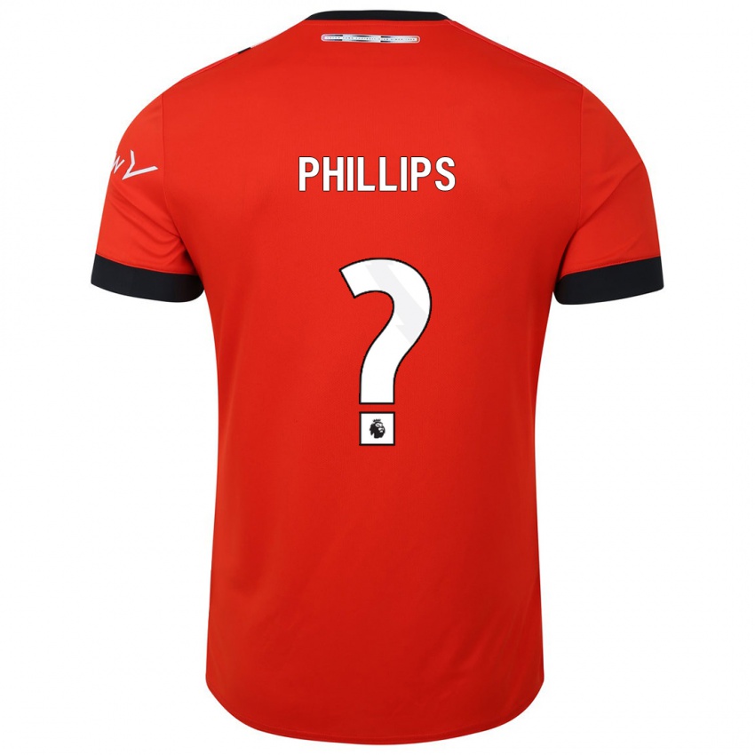 Férfi Josh Phillips #0 Piros Hazai Jersey 2023/24 Mez Póló Ing