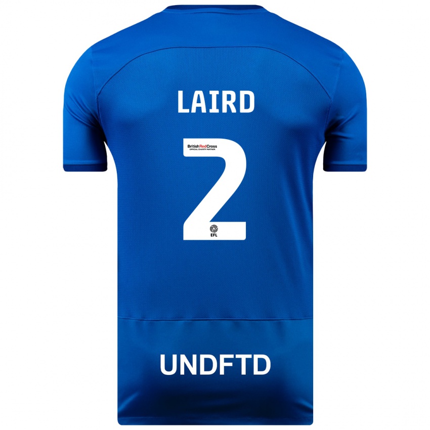 Férfi Ethan Laird #2 Kék Hazai Jersey 2023/24 Mez Póló Ing