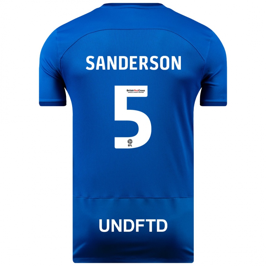 Férfi Dion Sanderson #5 Kék Hazai Jersey 2023/24 Mez Póló Ing