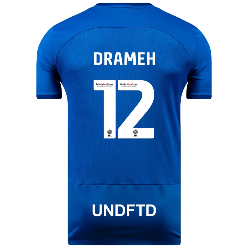 Férfi Cody Drameh #12 Kék Hazai Jersey 2023/24 Mez Póló Ing